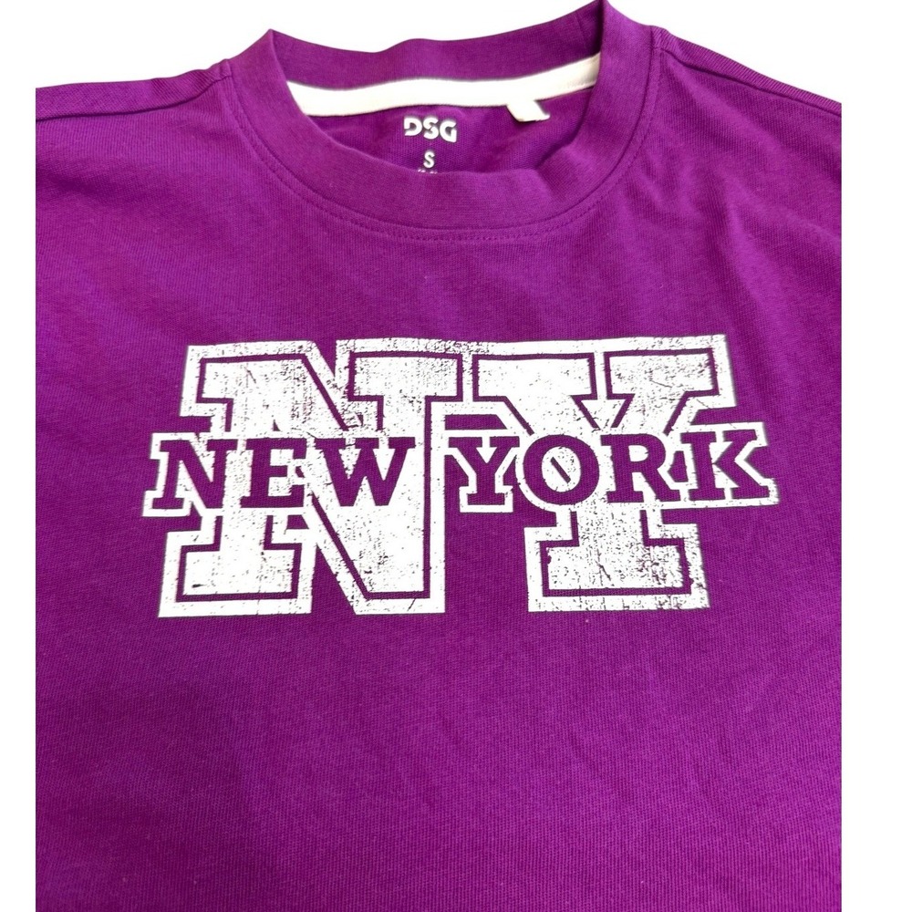 DSG Kids Purple New York Graphic T-Shirt Short Sleeve Size S 8-9 Collegiate Tee - Picture 2 of 8